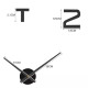Dizajnové 3D nalepovacie hodiny 130 cm - čierne