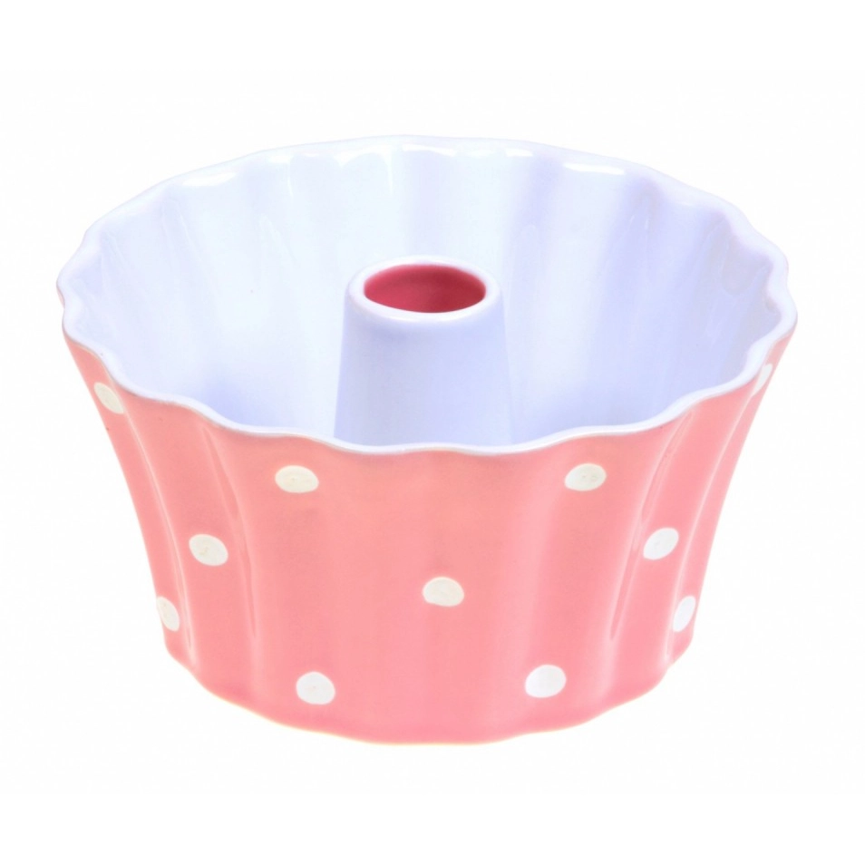 Keramická forma na bábovku ružová 20 cm