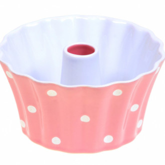 Keramická forma na bábovku ružová 20 cm