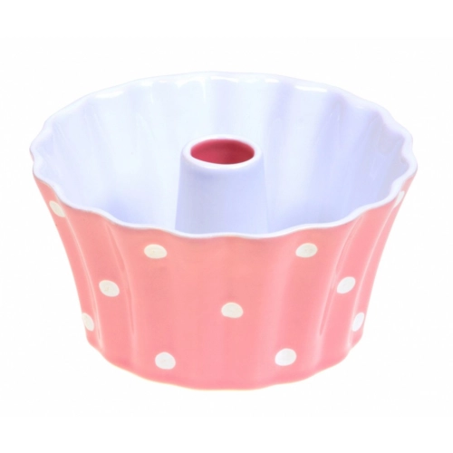 Keramická forma na bábovku ružová 20 cm