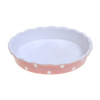 Keramická forma na koláč 26 cm ružová, Isabella Rose