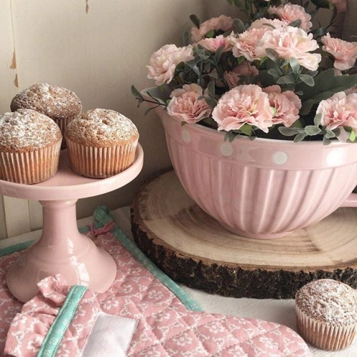 Keramická misa na cesto 22 cm - ružová, Isabella Rose