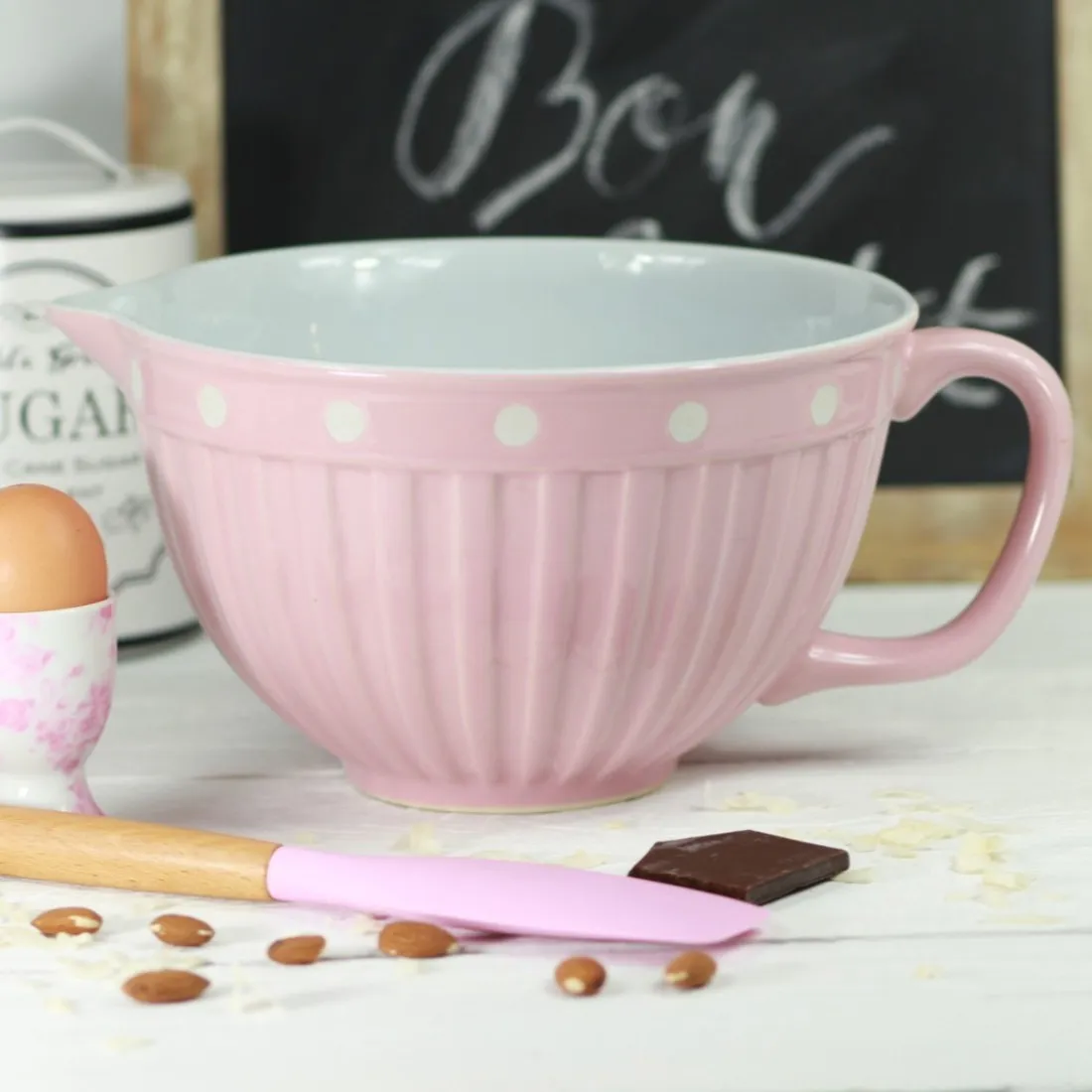 Keramická misa na cesto 22 cm - ružová, Isabella Rose