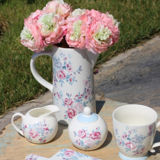 Porcelánová lyžička s motívom kvetín 13,5 cm