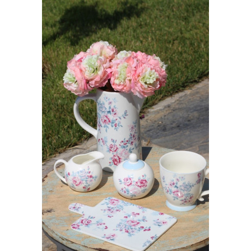 Porcelánová lyžička s motívom kvetín 13,5 cm