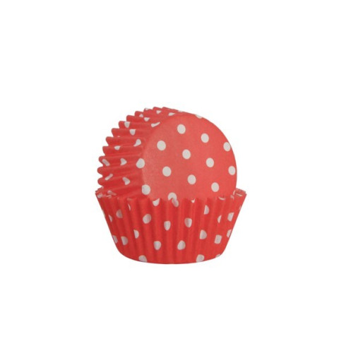 Košíčky na muffiny - červené s puntíky, 60 ks