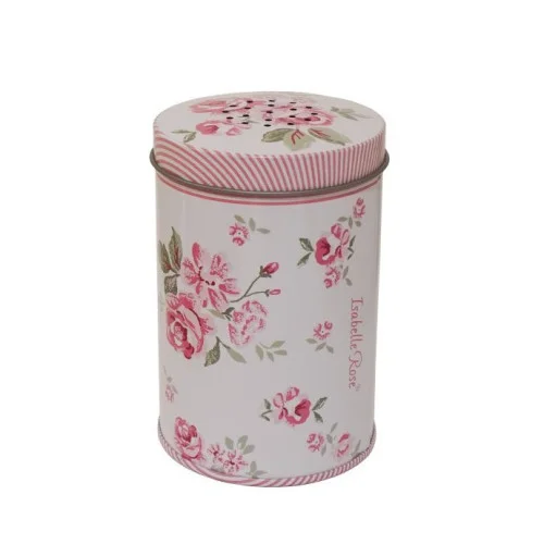 Plechová cukřenka s růžemi