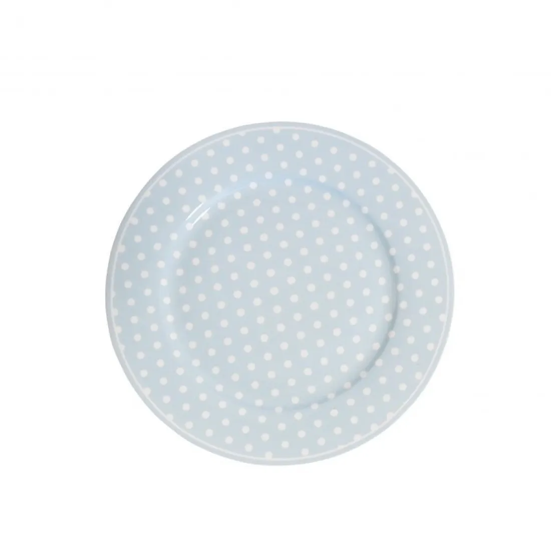 Porcelánový tanier s bodkami 19 cm - modrý