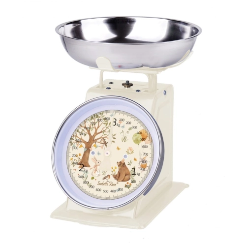 Retro kuchynská váha FOREST PARTY TREE - béžová