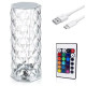 Stolní lampa Crystal LED -16 barev s dálkovým ovládáním, 400 mAh
