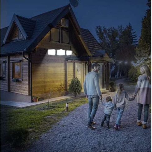 Nástenná solárna lampa 171 LED  so senzorom pohybu