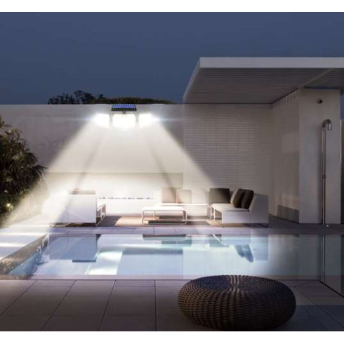 Nástenná solárna lampa 171 LED  so senzorom pohybu