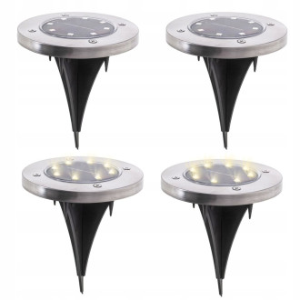 Solární LED lampy 4 ks, 8 LED diod