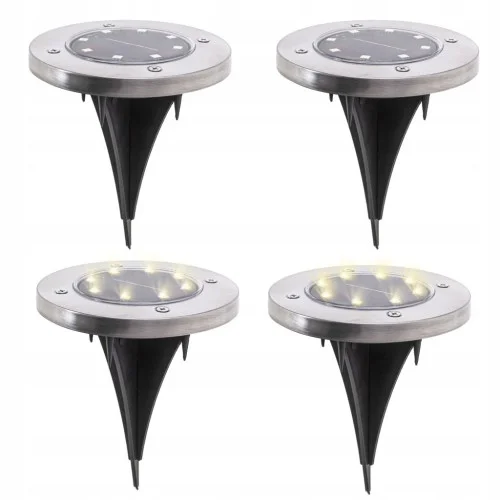 Solárne LED lampy 4 ks, 8 LED diód