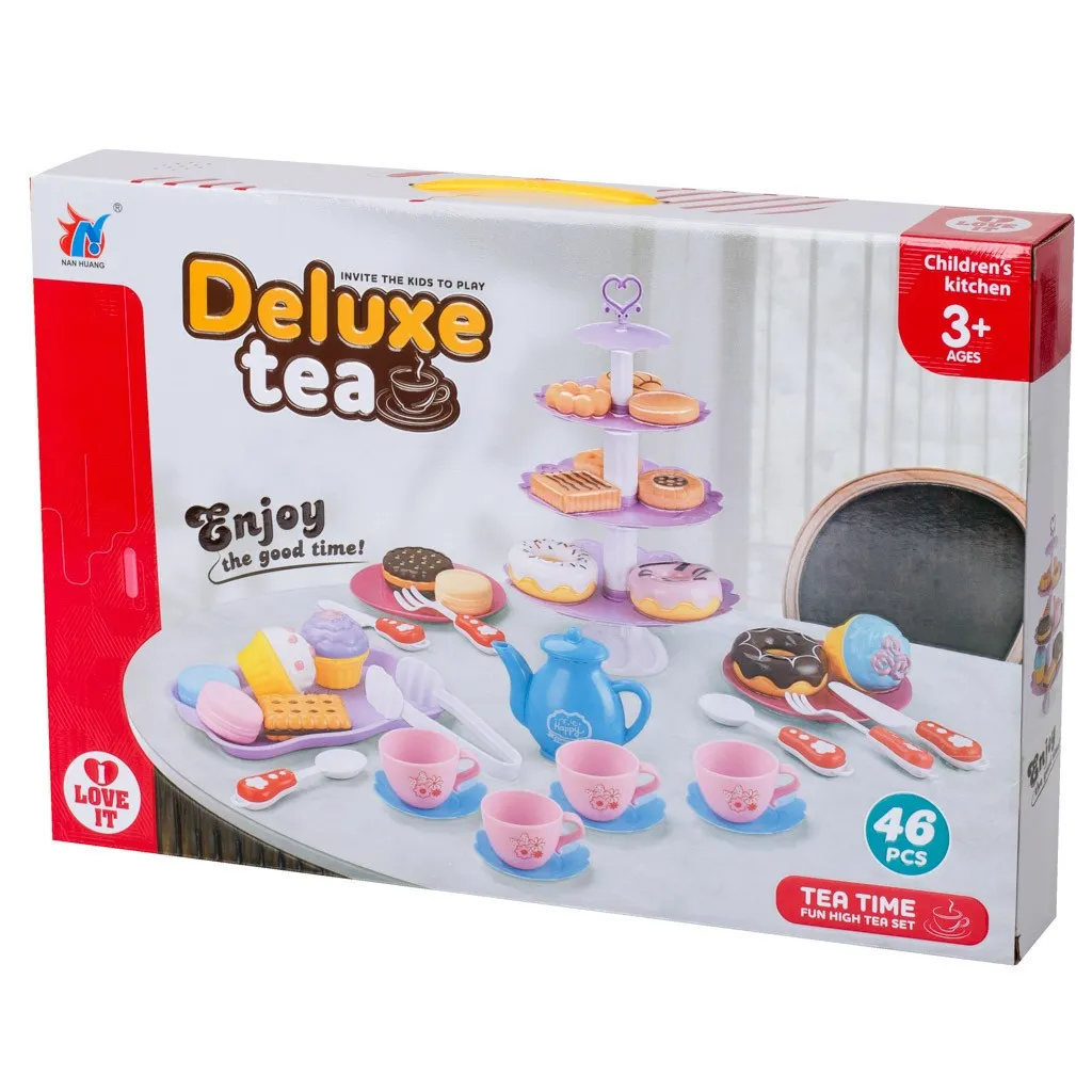 Čajový set s koláčikmi Deluxe, 46 ks