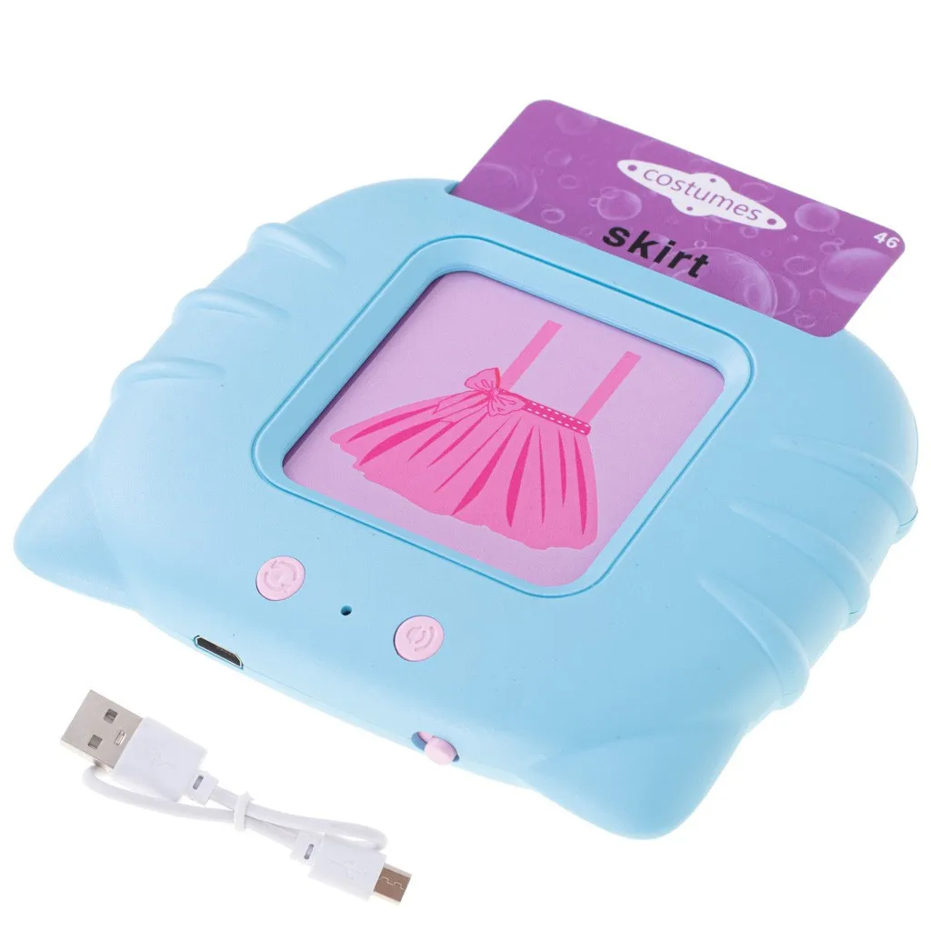 Čítačka pre vzdelávacie karty + 112 anglických kartičiek, modrá