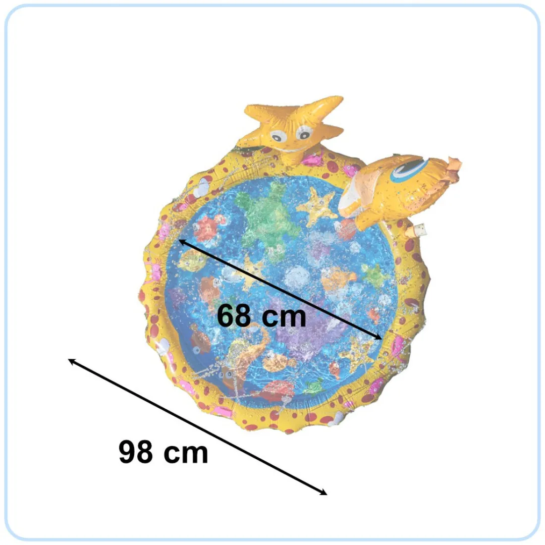 Detský bazén s fontánou - vodná podložka morské živočíchy
