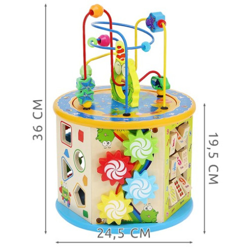 Dřevěná edukační hračka 8v1