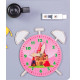 Drevená manipulačná doska  montessori - ružové hodiny 50 cm