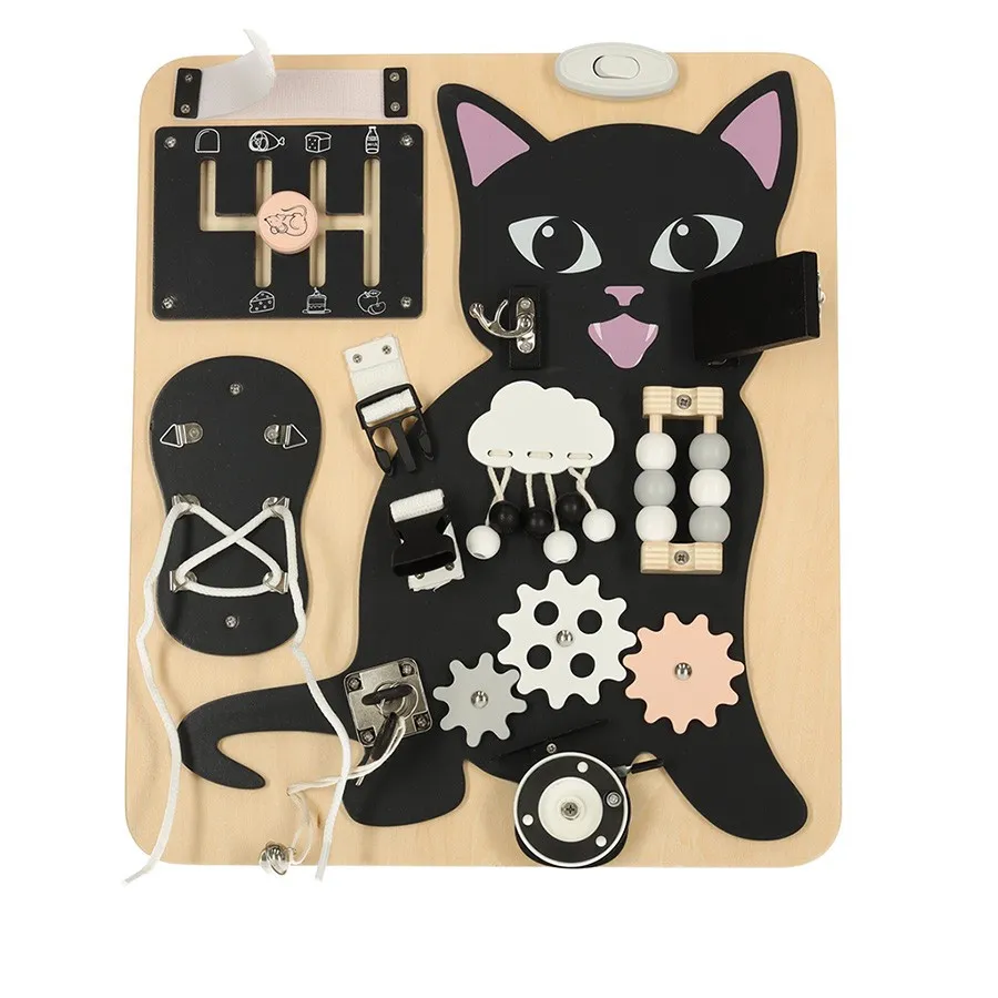 Dřevěné manipulační kotě - vzdělávací hračka