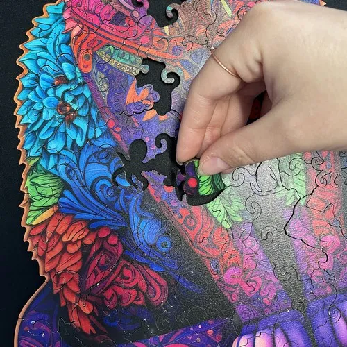 Drevené puzzle mačka - 130 ks