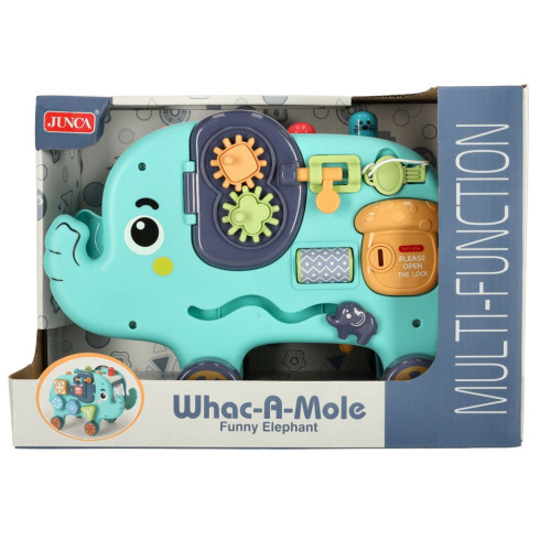 Interaktívny Montessori sloník - tiedič blokov, kladivo 26 cm