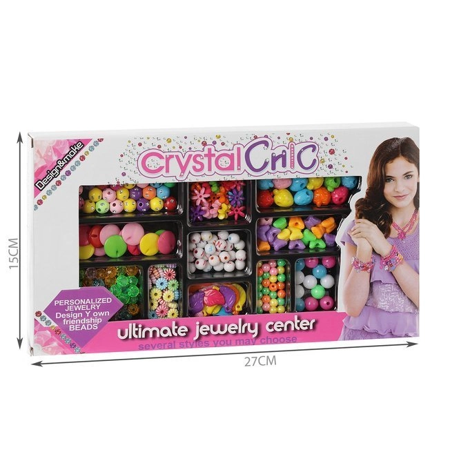 Korálky na výrobu náramkov - Crystal mix