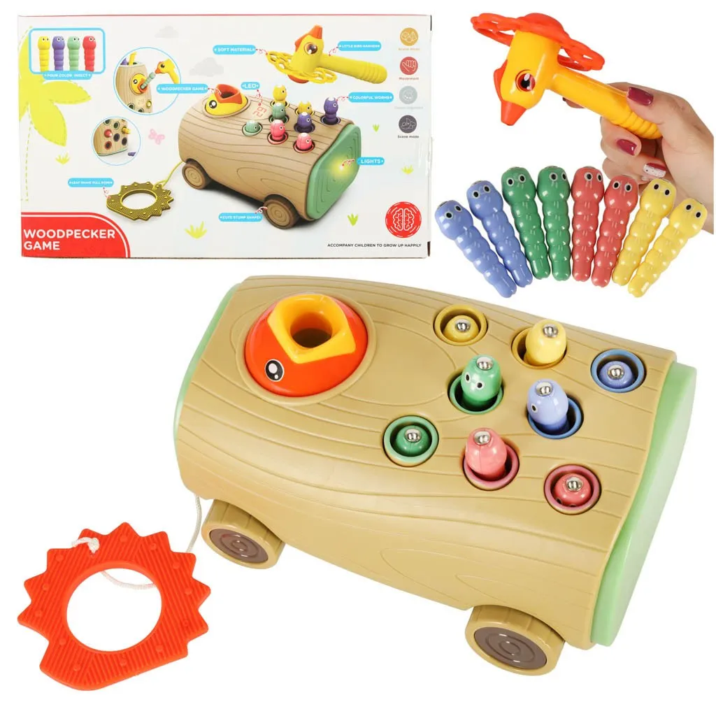 Magnetická plastová hra Feed the Bird na kolečkách