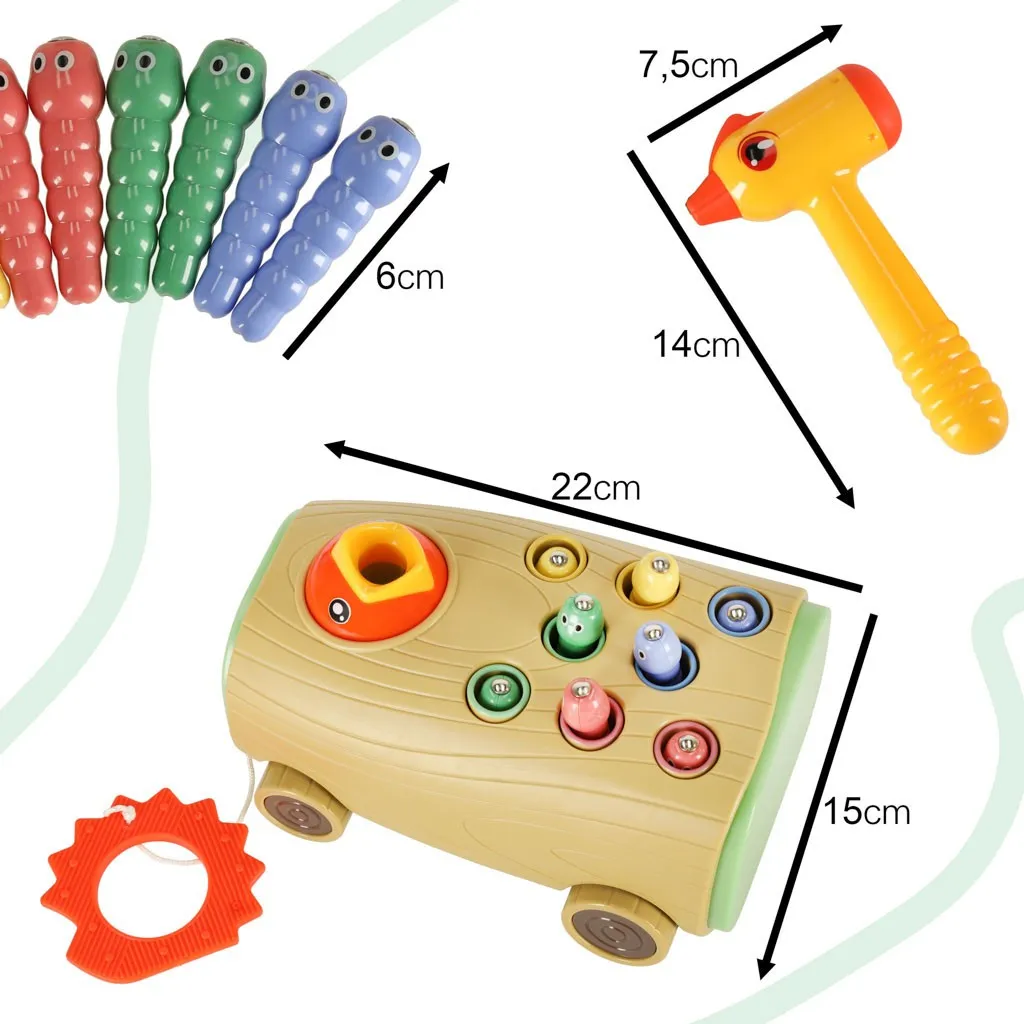 Magnetická plastová hra Feed the Bird na kolečkách