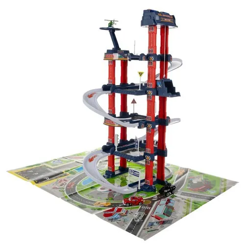 Parkovací garáž - 4-patrová s autíčky a vrtulníkem