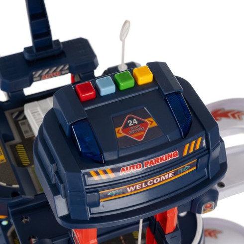 Parkovací garáž - 4-patrová s autíčky a vrtulníkem