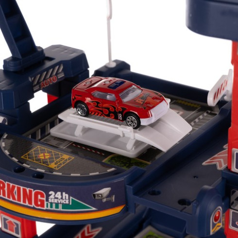 Parkovací garáž - 4-patrová s autíčky a vrtulníkem