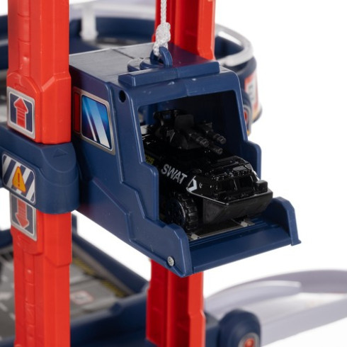 Parkovací garáž - 4-patrová s autíčky a vrtulníkem