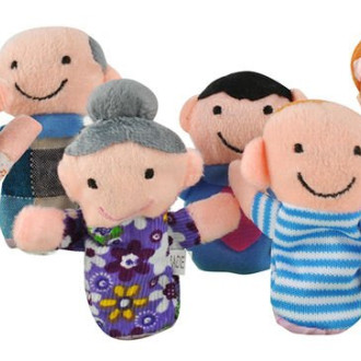 Sada 6 maňušiek - veselá rodina