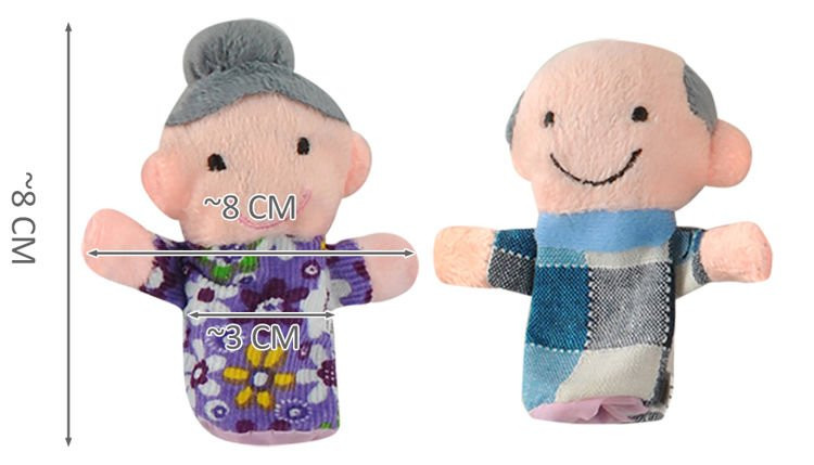 Sada 6 maňušiek - veselá rodina