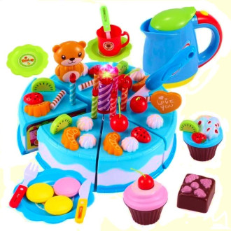 Sada na zdobení dortů pro děti - 80 ks, modrá barva