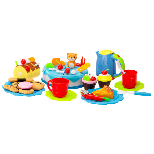 Sada na zdobení dortů pro děti - 80 ks, modrá barva