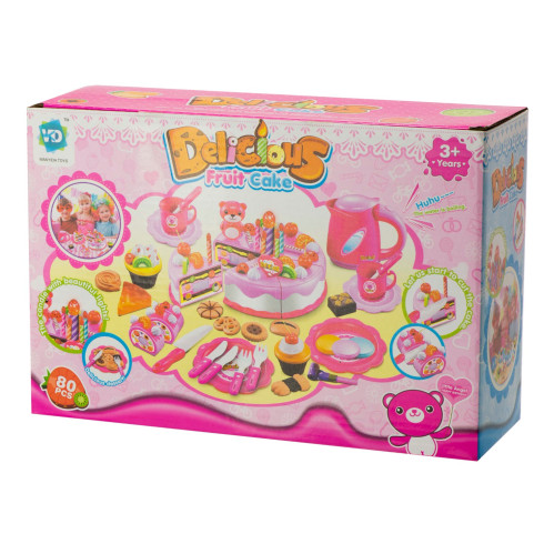 Sada na zdobení dortů pro děti - 80 ks, modrá barva