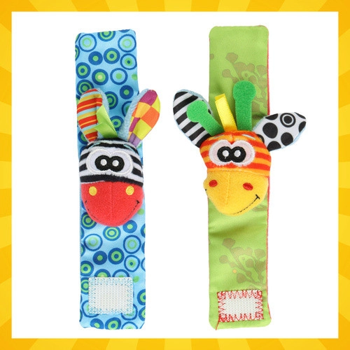 Senzorické hrkálky na ruky a nohy pre bábätká, 4 ks 