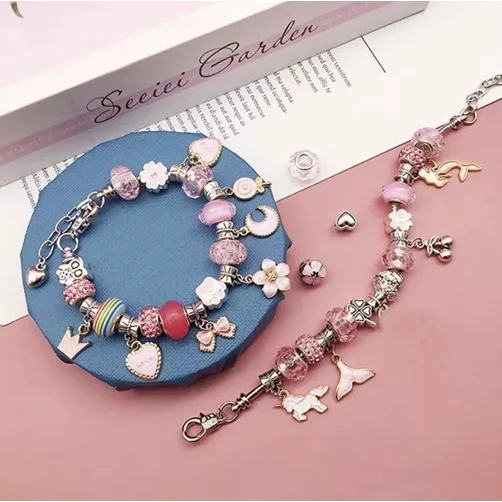 Sada na výrobu šperků - 69 prvků v dárkové tašce