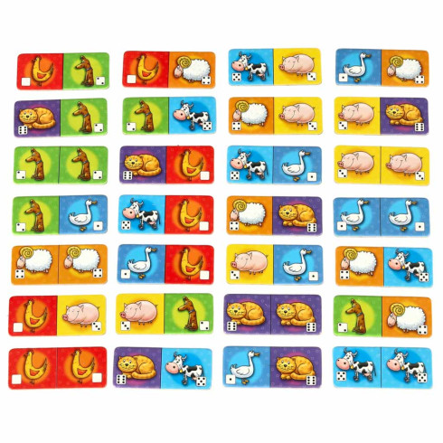 Vzdelávacia hra obrázkové domino Domáce zvieratká