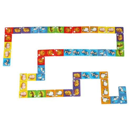 Vzdelávacia hra obrázkové domino Domáce zvieratká