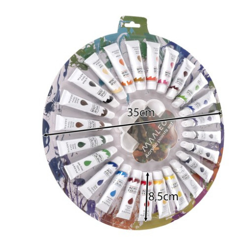 Akrylové farby 12 ml - sada 24 ks