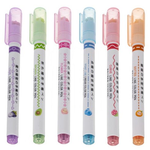 Kreatívne fixky na vytváranie vzorov sada 6 ks 