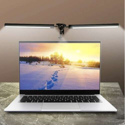 Multifunkčná nastaviteľná stolná lampa 168 LED, čierna