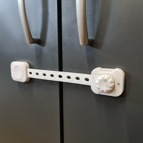 Nastaviteľné zábrany na skrine, blokáda 6 ks