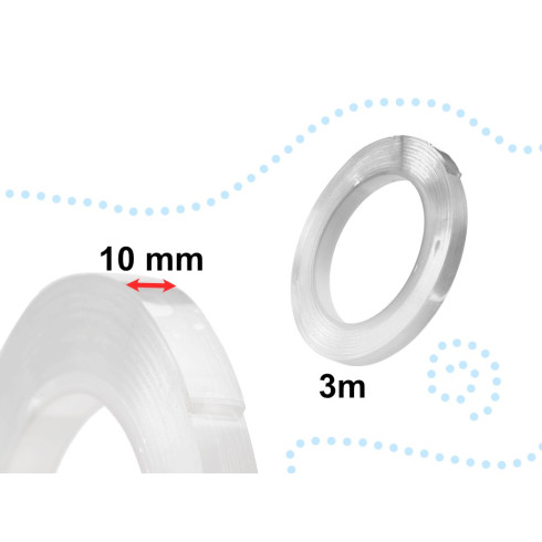 Obojstranná lepiaca páska 10 mm x 3 m