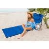 Plážová podložka s opierkou + vankúš150 x 50 cm - modrá
