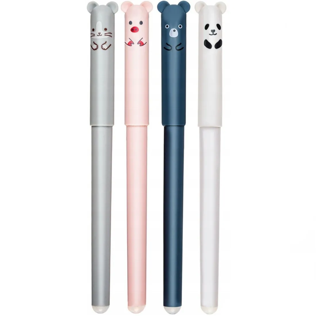 Sada gumovacích pier - zvieratká, 4 ks