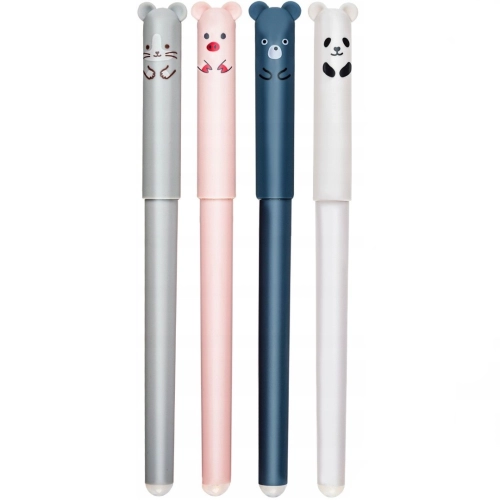 Sada gumovacích pier - zvieratká, 4 ks